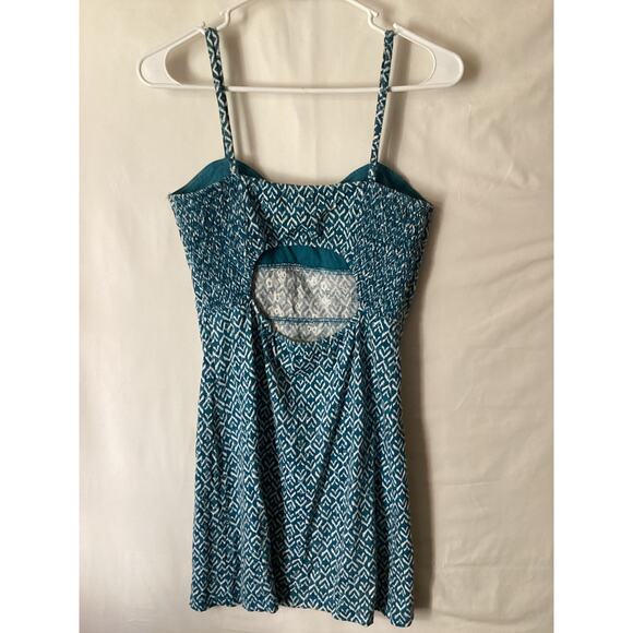 1152 Free People Twist 'N Shout Printed Cami Mini Dress Herringbone Size Small - Picture 2 of 4